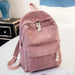 Small Corduroy School Backpack Bookbag
