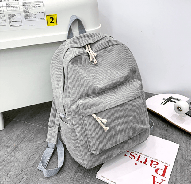 creazrise women fashion school bags mini thicken corduroy backpacks gray Small Corduroy School Backpack Bookbag — Pesann.com