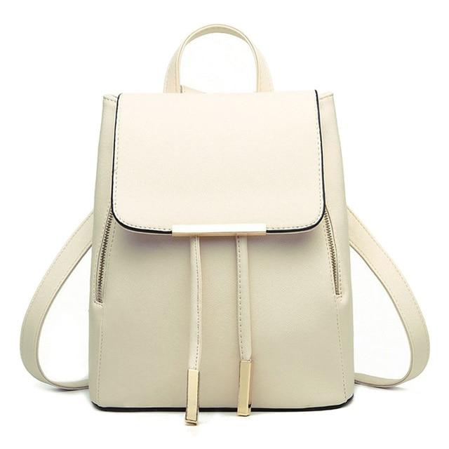 The Faux-Leather Flip Top Backpack