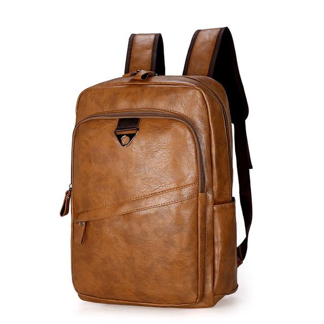 Vegen Leather Travel Laptop Backpack