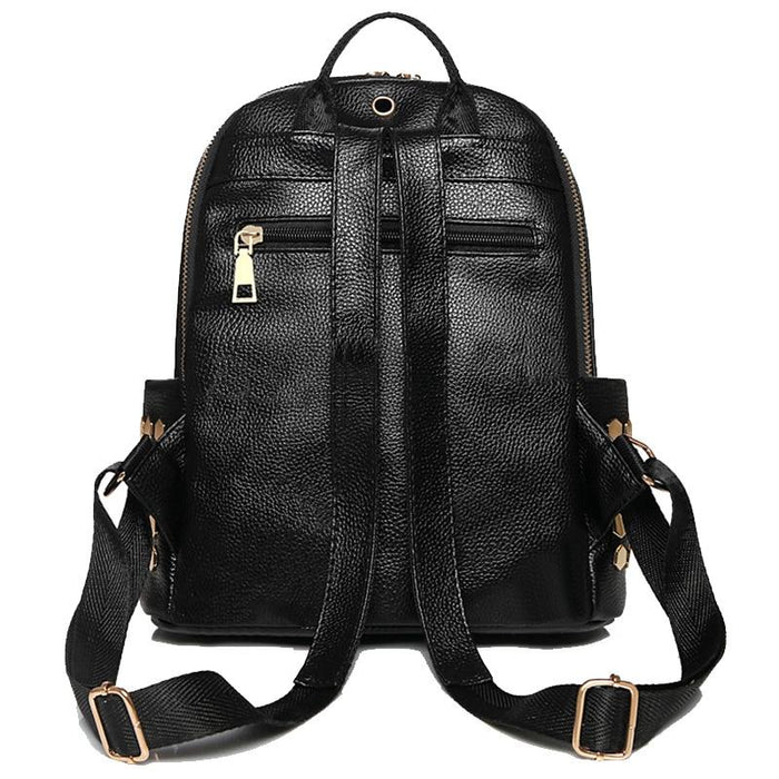 The Stripe - Faux Leather Striped Backpack