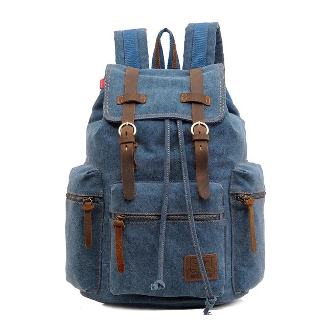 High Capacity Vintage Canvas Laptop Backpack