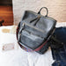 Large Faux Leather Travel Backpack Purse
