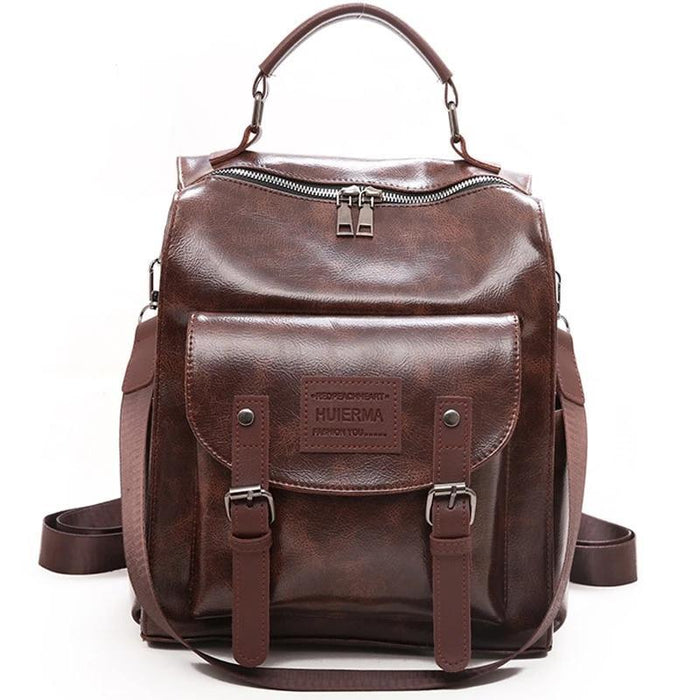 Vintage Satchel Leather Backpack Purse